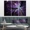 Designart - Glittering Purple Fractal Flower - Floral Canvas Art Print
